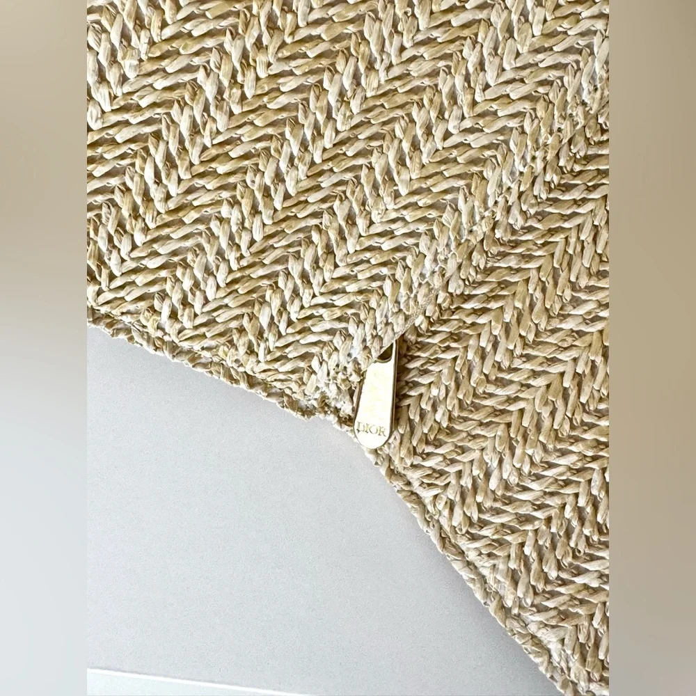 Dior Raffia Cosmetic Bag / Clutch